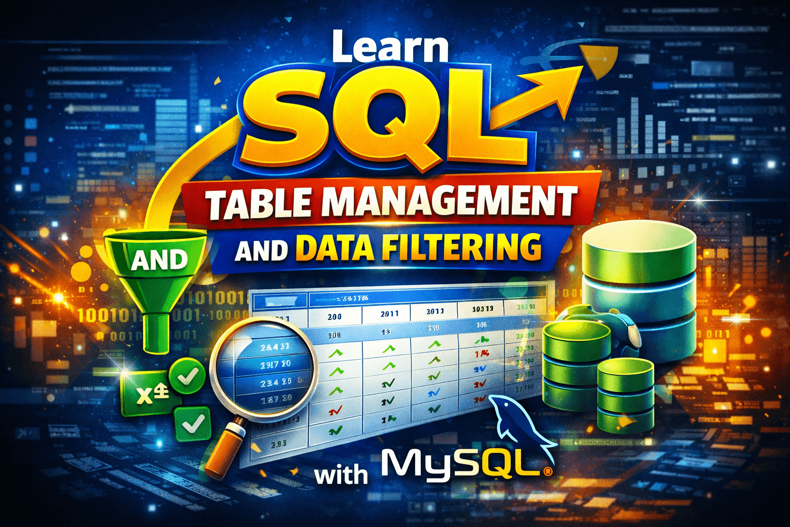 Learn SQL Table Management and Data Filtering with MySQL