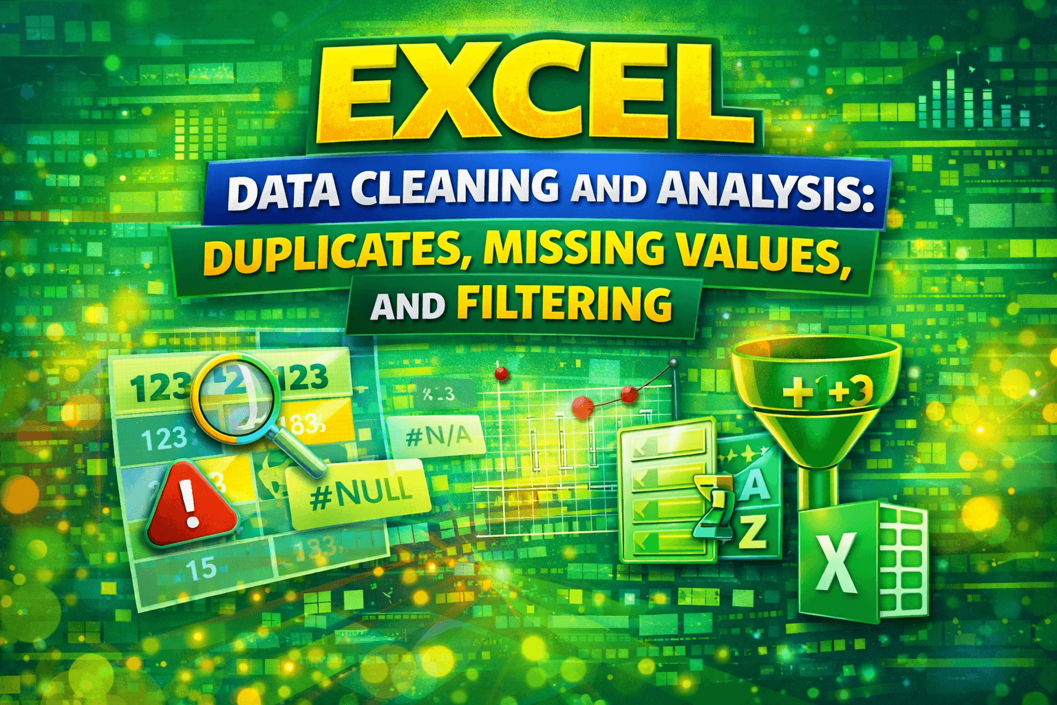Excel Data Cleaning and Analysis: Duplicates, Missing Values, and Filtering