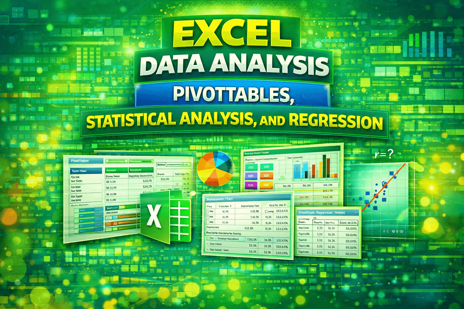 Excel Data Analysis: PivotTables, Statistical Analysis, and Regression